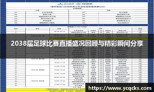 2038届足球比赛直播盛况回顾与精彩瞬间分享