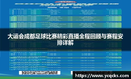 大运会成都足球比赛精彩直播全程回顾与赛程安排详解