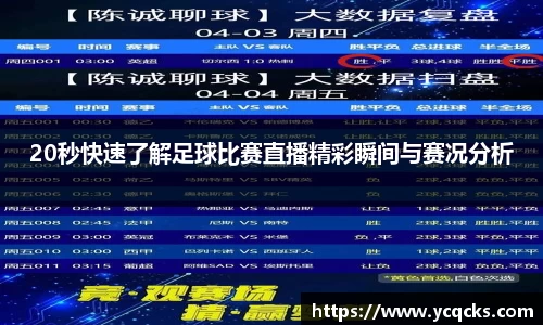 20秒快速了解足球比赛直播精彩瞬间与赛况分析