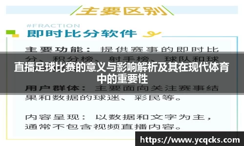 直播足球比赛的意义与影响解析及其在现代体育中的重要性