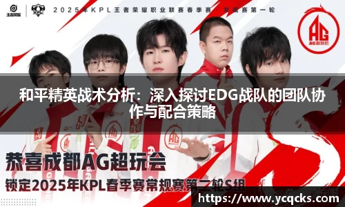 和平精英战术分析：深入探讨EDG战队的团队协作与配合策略